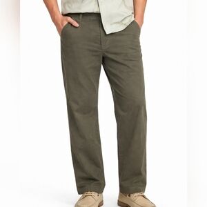 Cabela’s Casuals Aged Khakis 38x30 Olive Green 100% Cotton Relaxed Outdoor Pants
